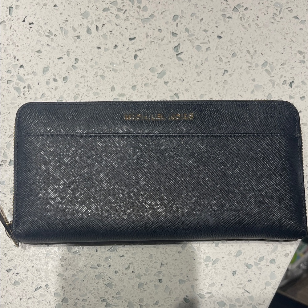 Michael Kors Black Zip-Around Wallet